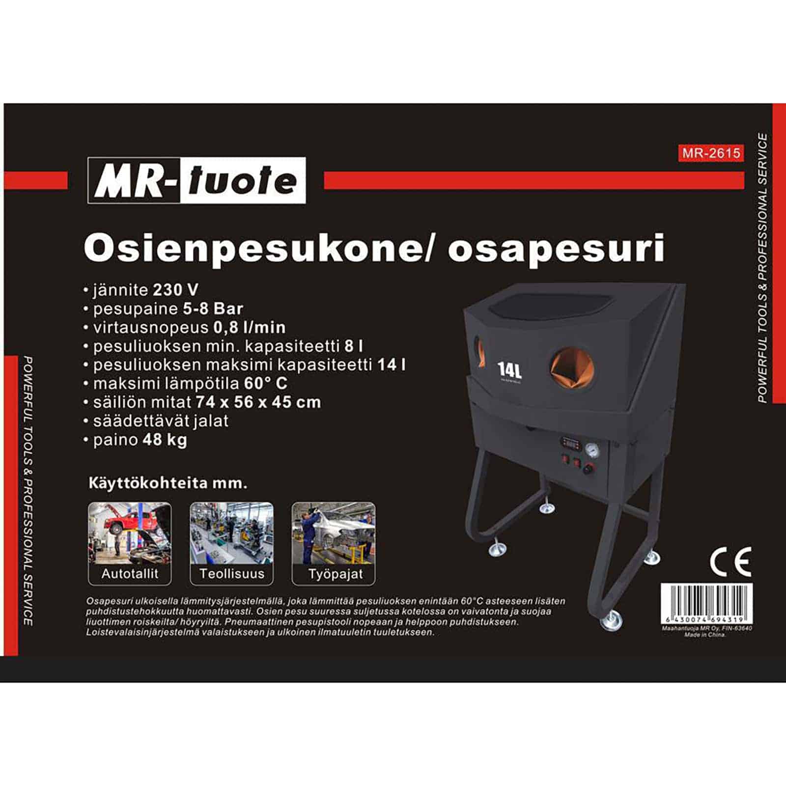 Osienpesukone L mmityksell 14 Litraa