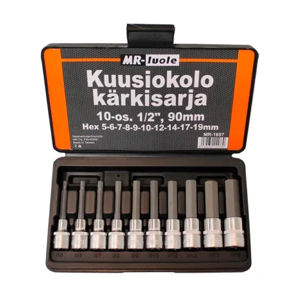 Kuusiokoloavainsarja 1/2″ 10 osaa