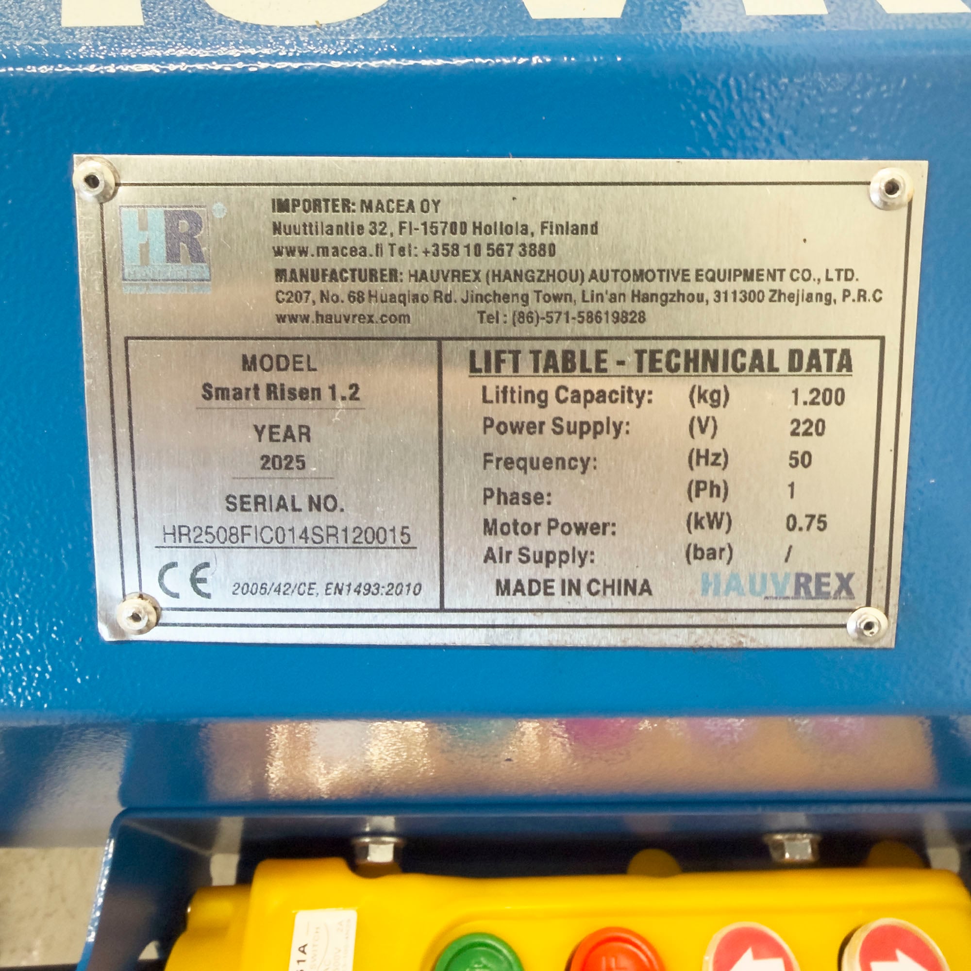 Hauvrex nostopöytä 1200 kg – sähköhydraulinen akkunostin, 220 V - Image 17