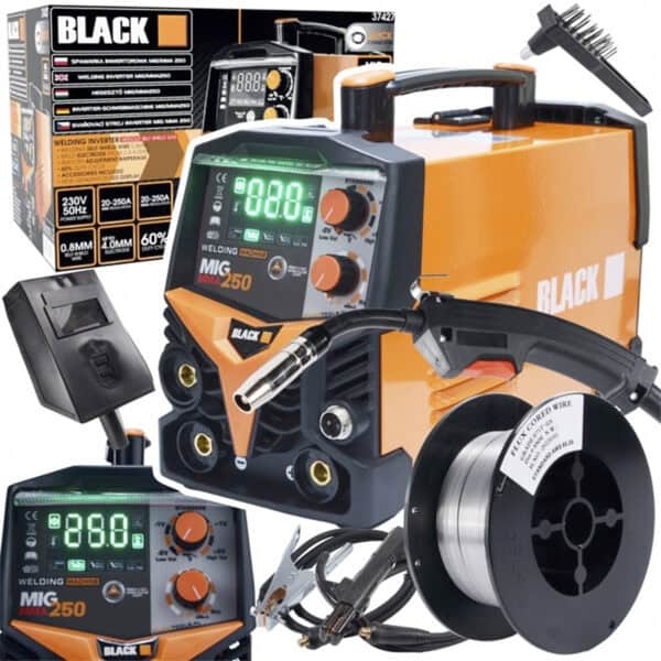 Hitsausinvertteri MIG/MMA/FLUX 250A, Black - Image 6