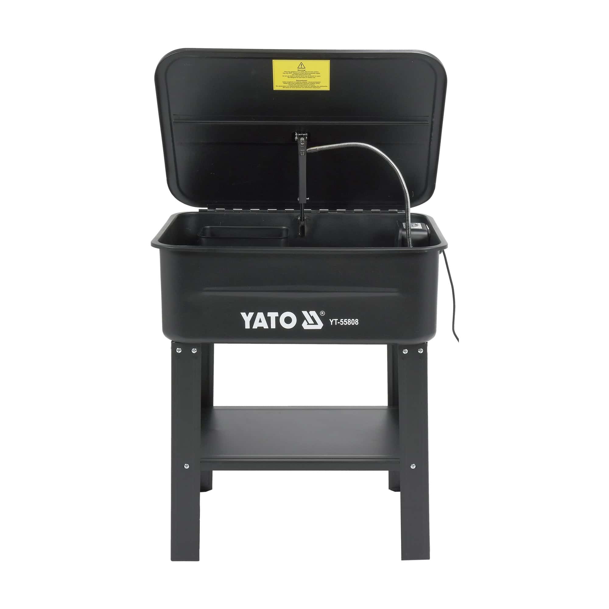 Yato YT-55808 osienpesuallas 80 l: edestä, kansi avoinna