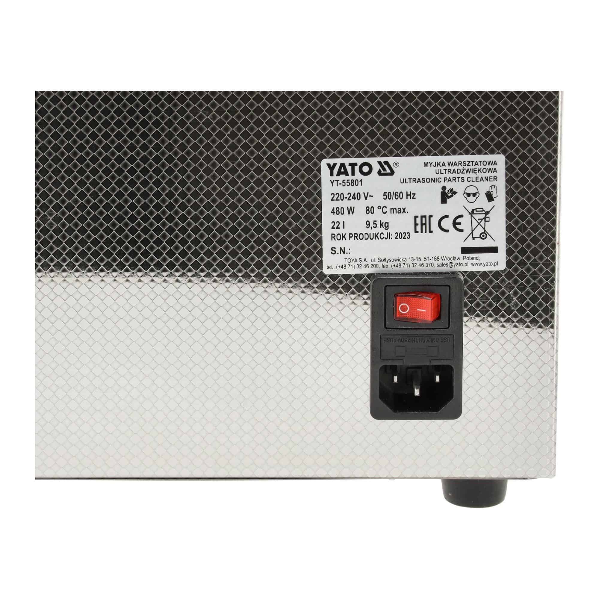 Ultraäänipesuri 22 L, Yato - Image 12