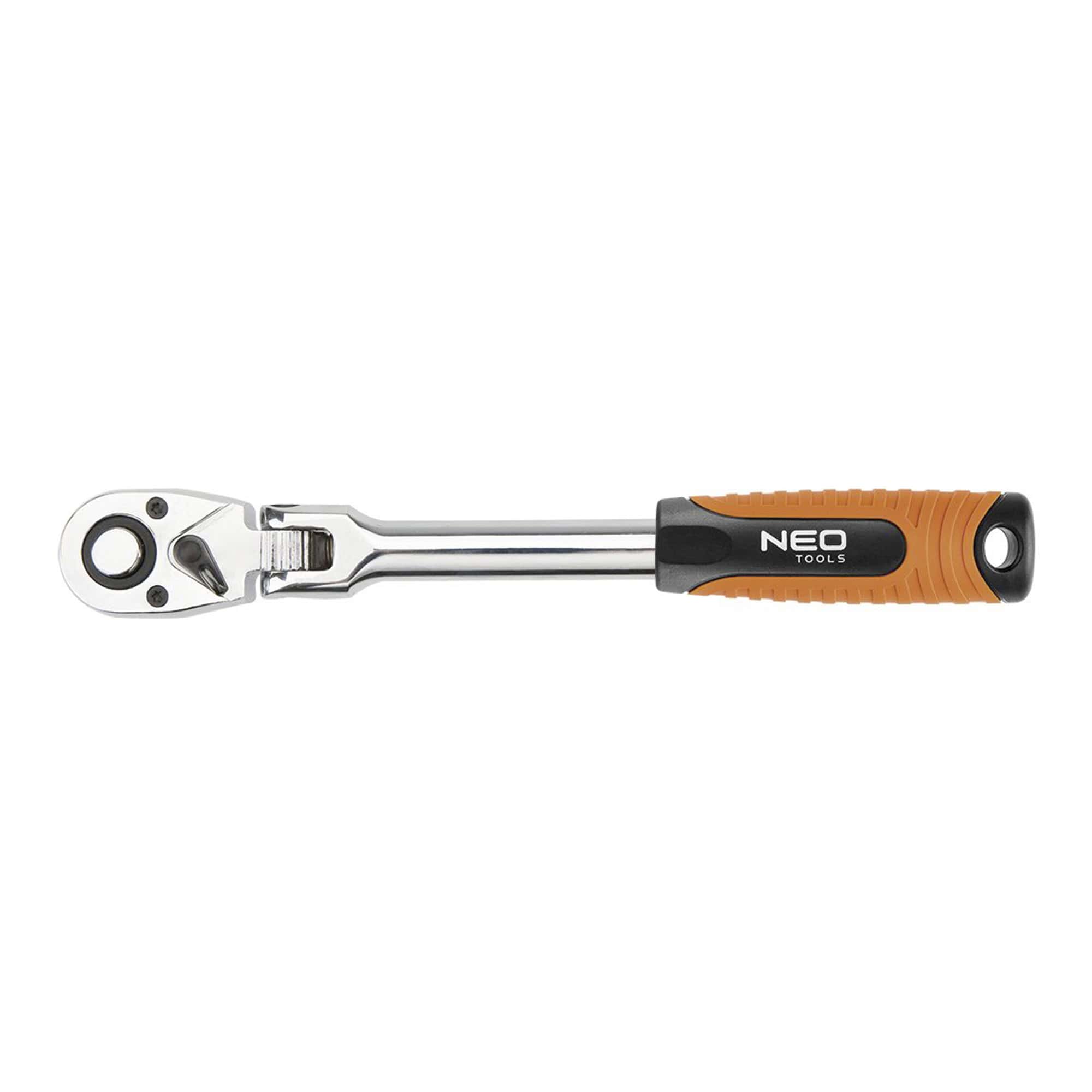 NEO Tools 08-519 nivelletty räikkäväännin oranssimustalla kahvalla, sivukuva