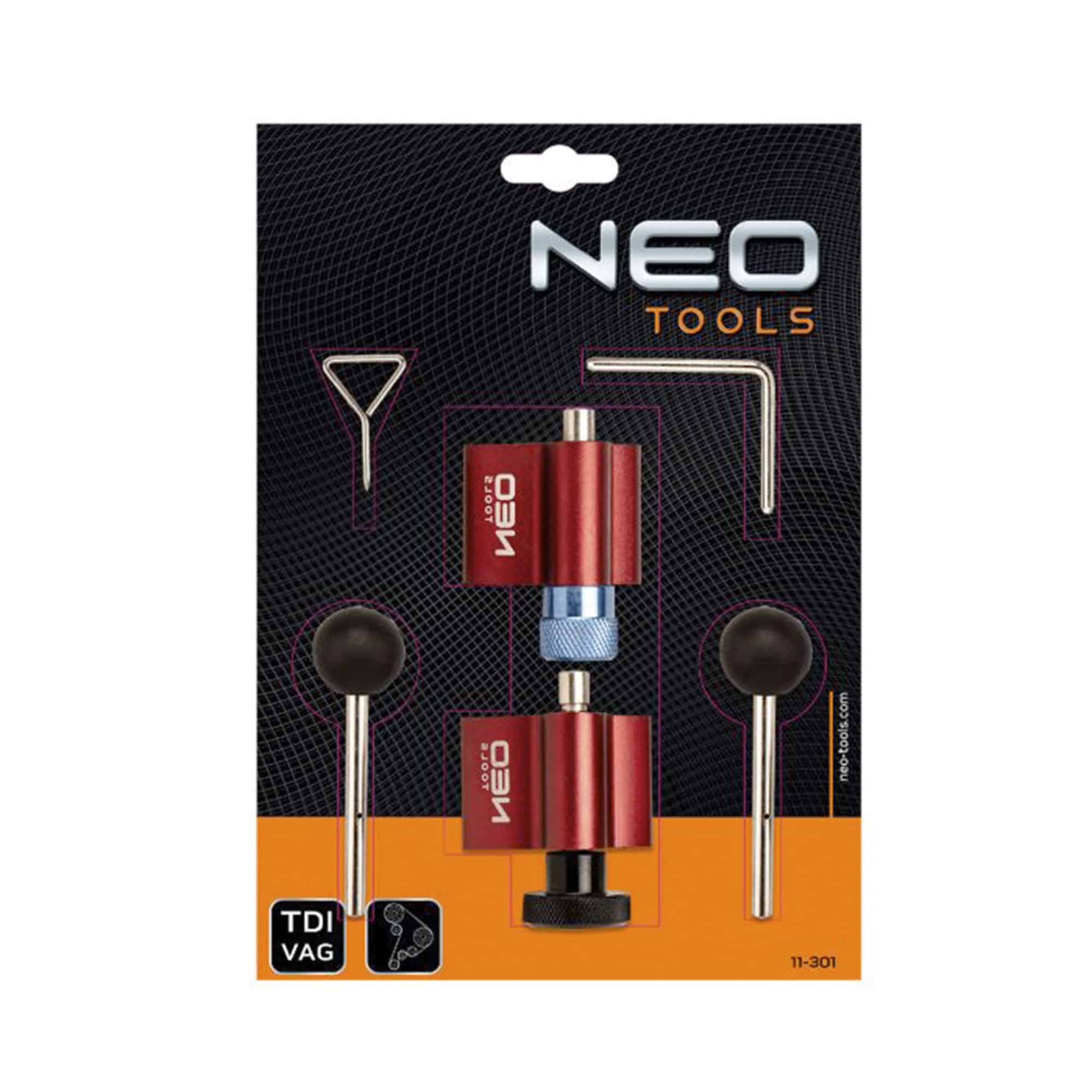 Nokka-akselin lukitustyökalu VAG 6 osaa, Neo Tools - Image 9