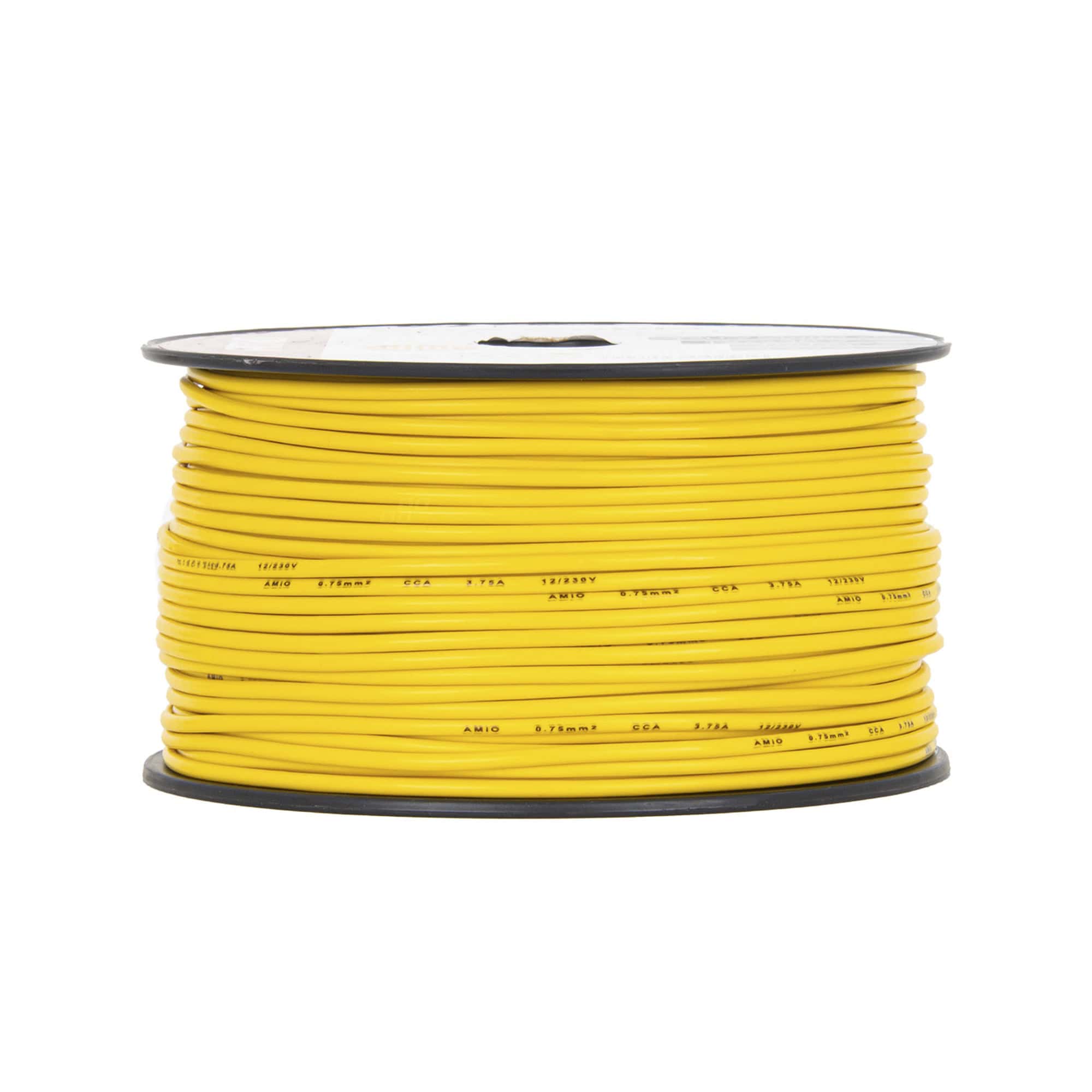 Sähkökaapeli keltainen 1 × 0,75 mm², 100 m, Amio - Image 2