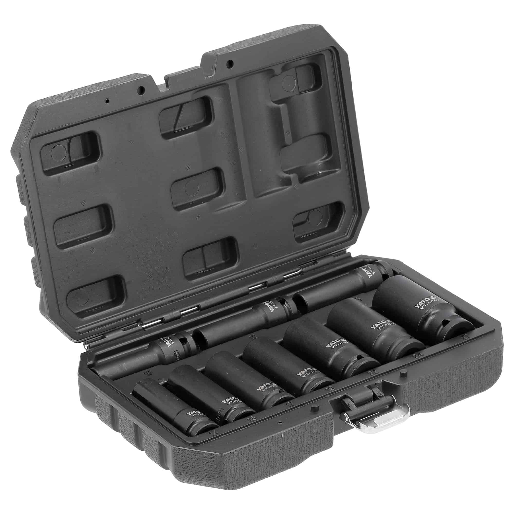 Voimahylsysarja pitkä 10 - 27 mm 1/2", Yato