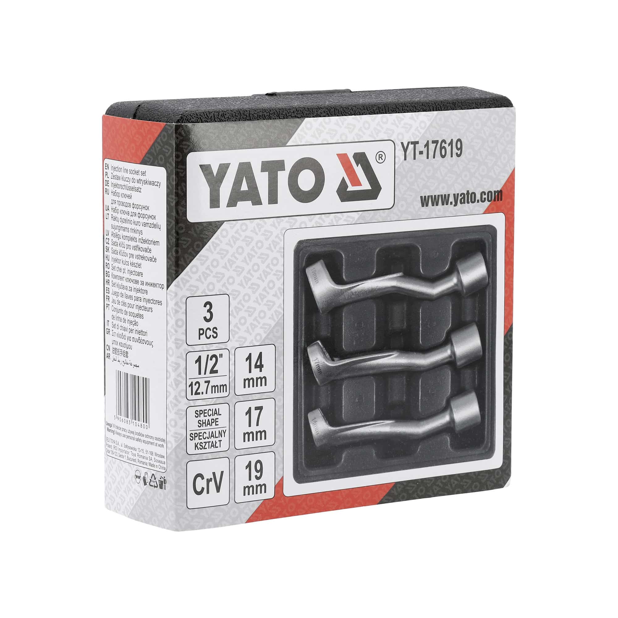 Suutinhylsysarja / hylsysarja polttoainelinjalle 1/2", Yato - Image 3