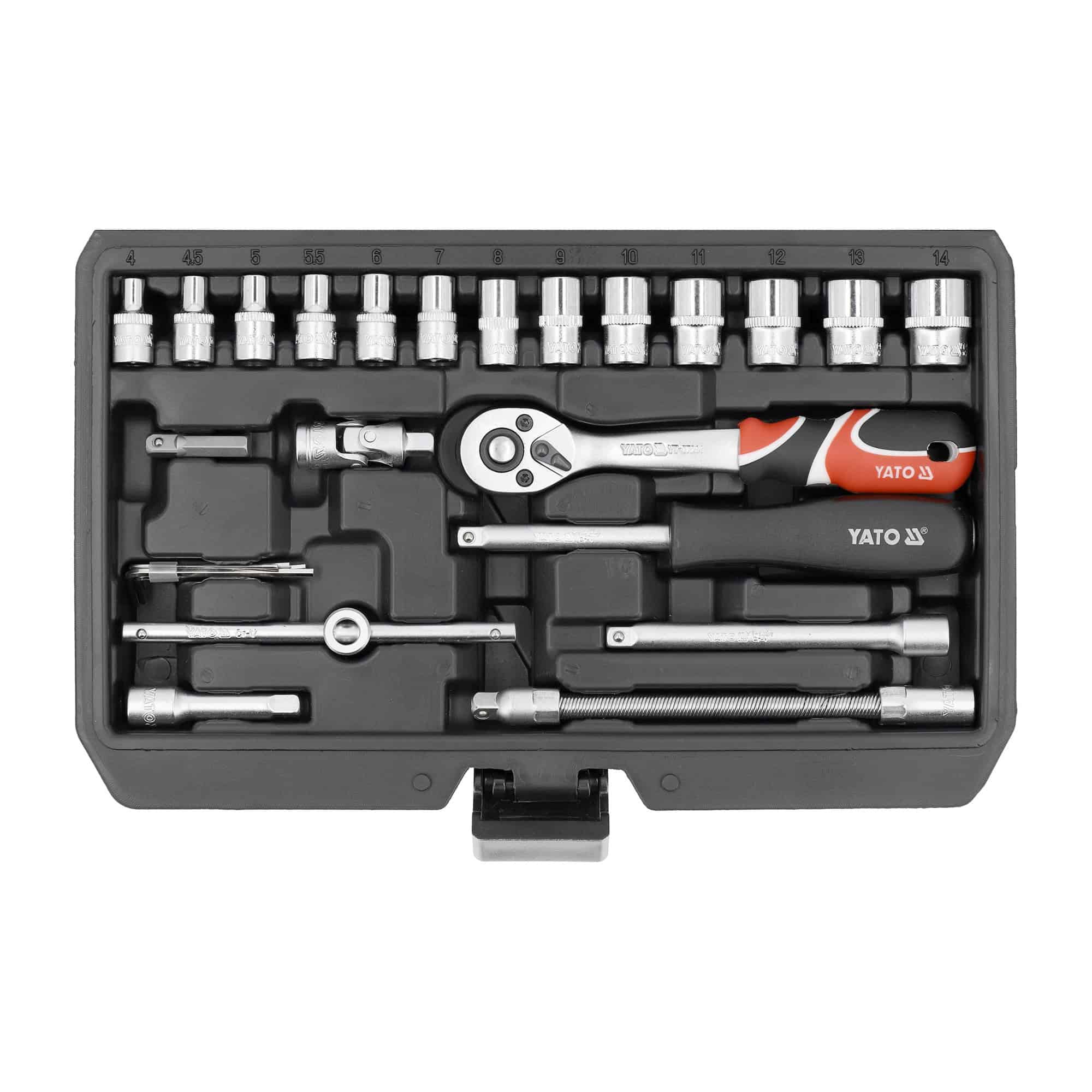 Työkalusarja 1/4″, 68 osaa – Yato YT-14502 - Image 3