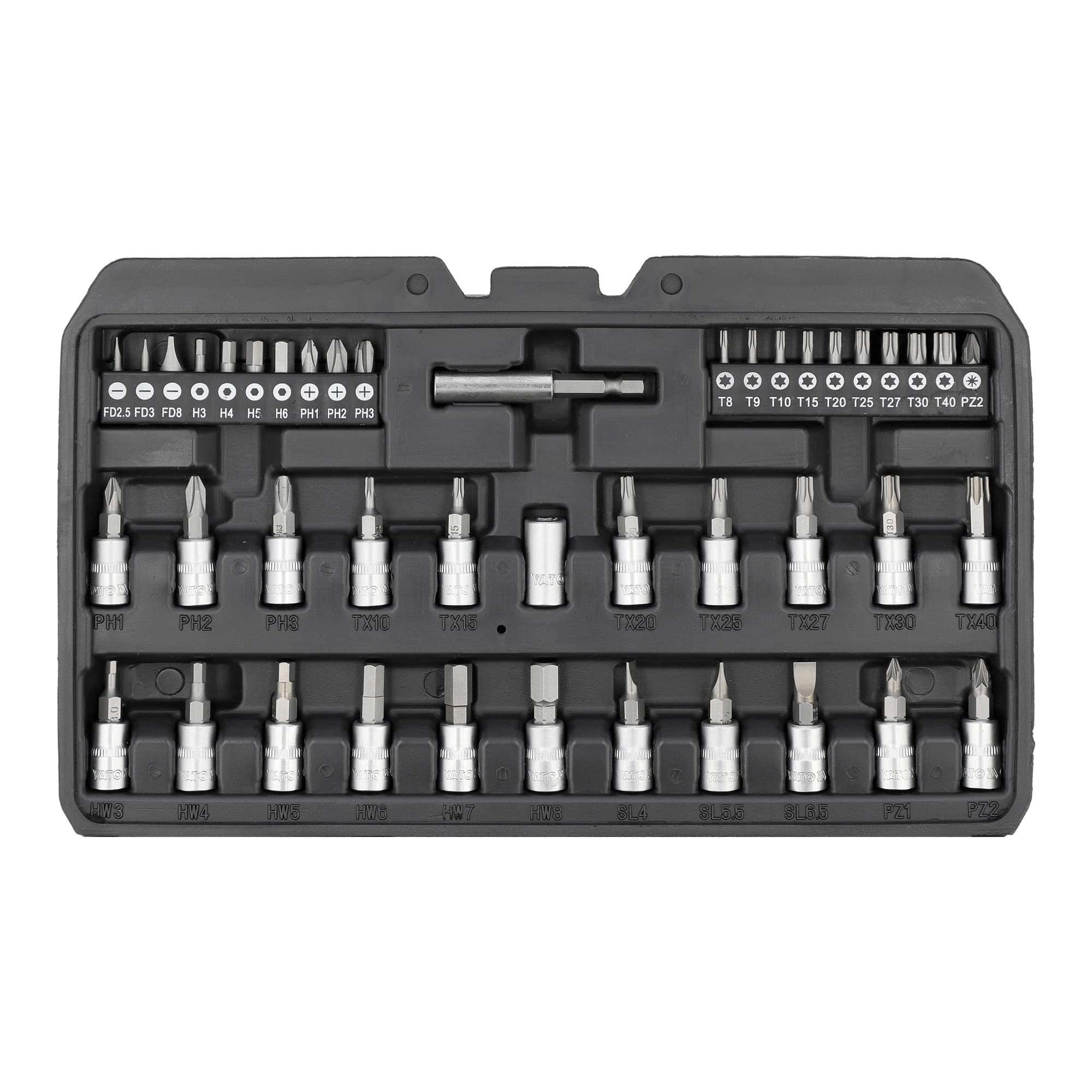 Työkalusarja 1/4″, 68 osaa – Yato YT-14502 - Image 4