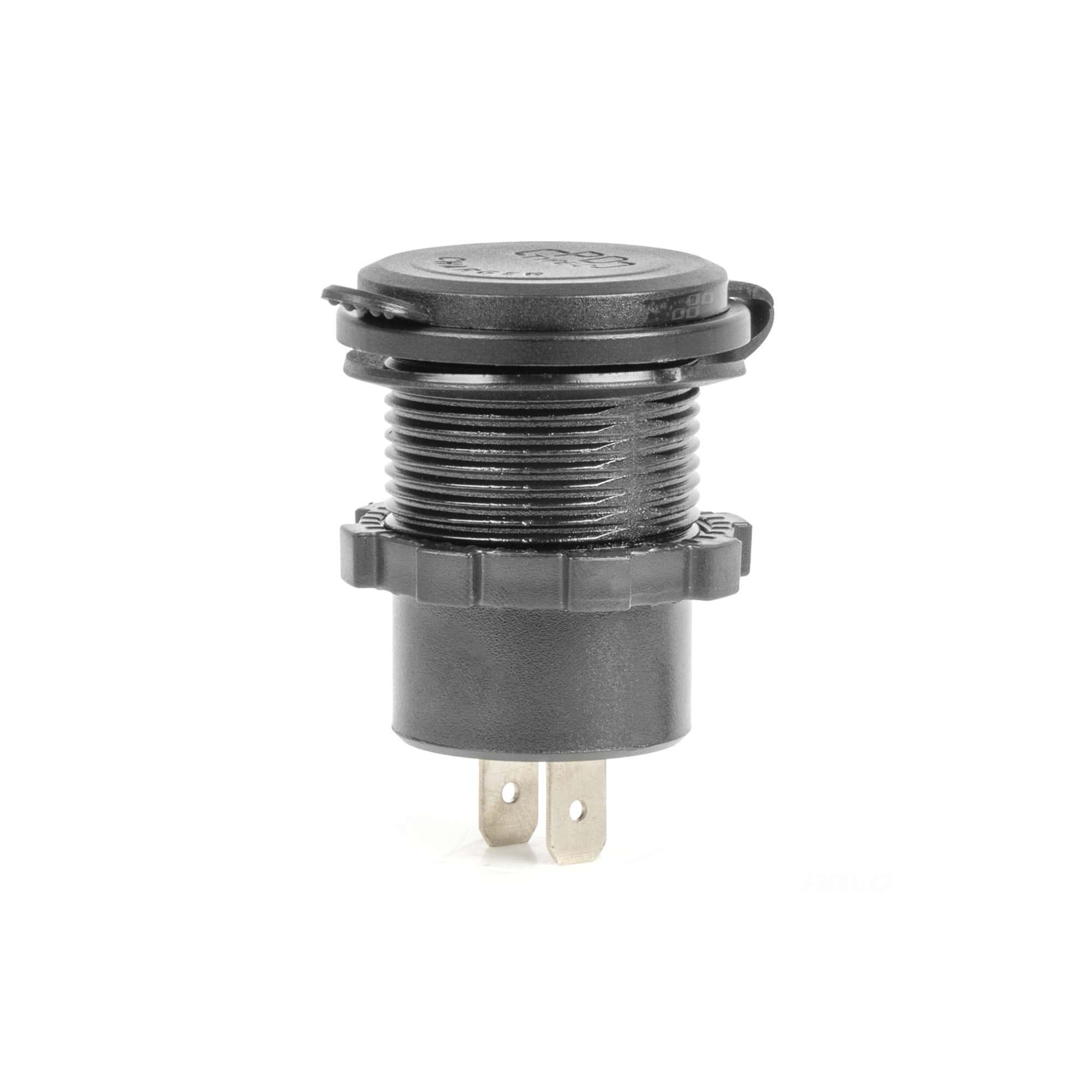 USB Pistorasia vedenpitävä sininen 12/24V, Amio - Image 3