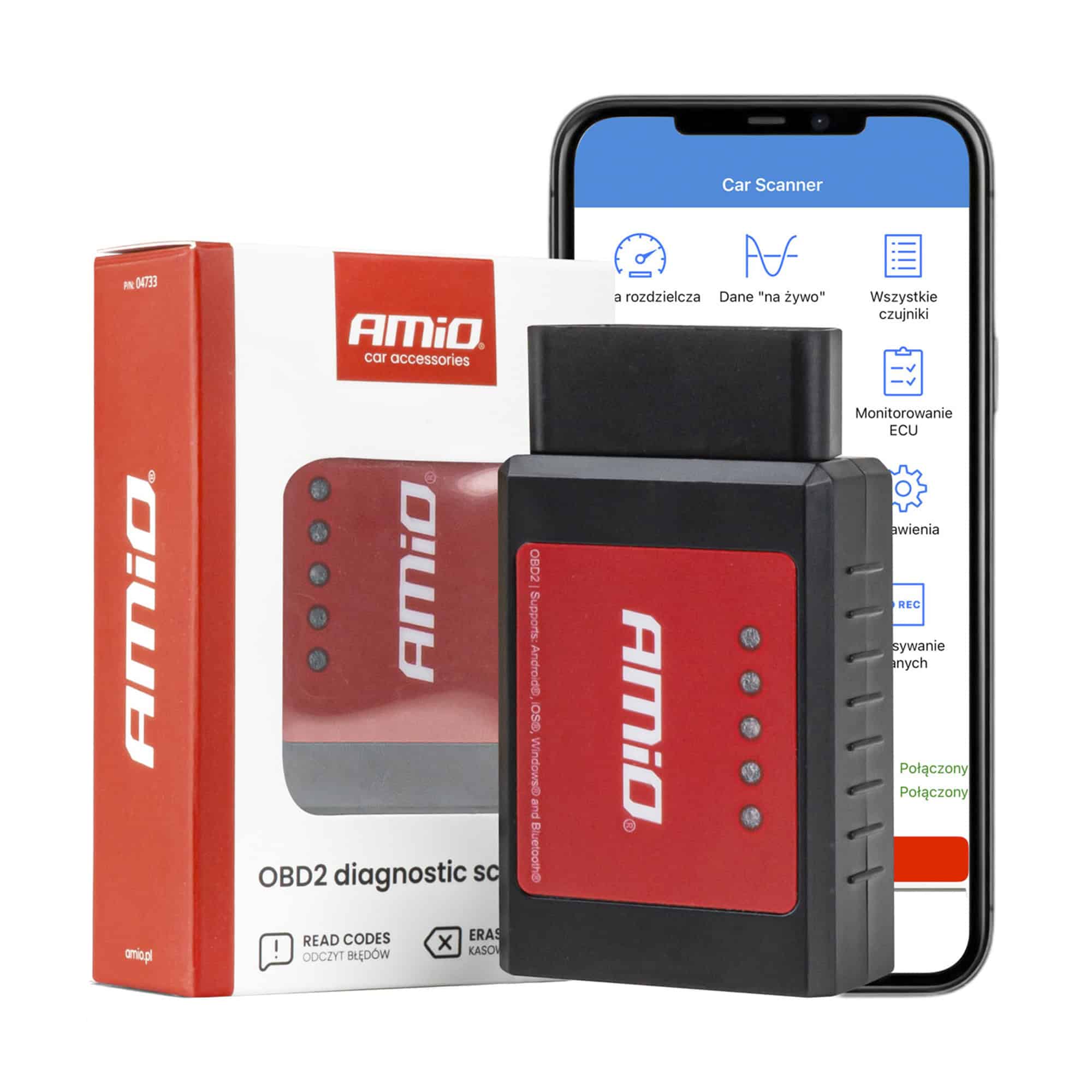 AMiO OBD2-vikakoodinlukija Bluetooth – 04733