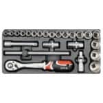 Hylsysarja 1/2″ 10-32 mm työkaluvaunuun, Yato