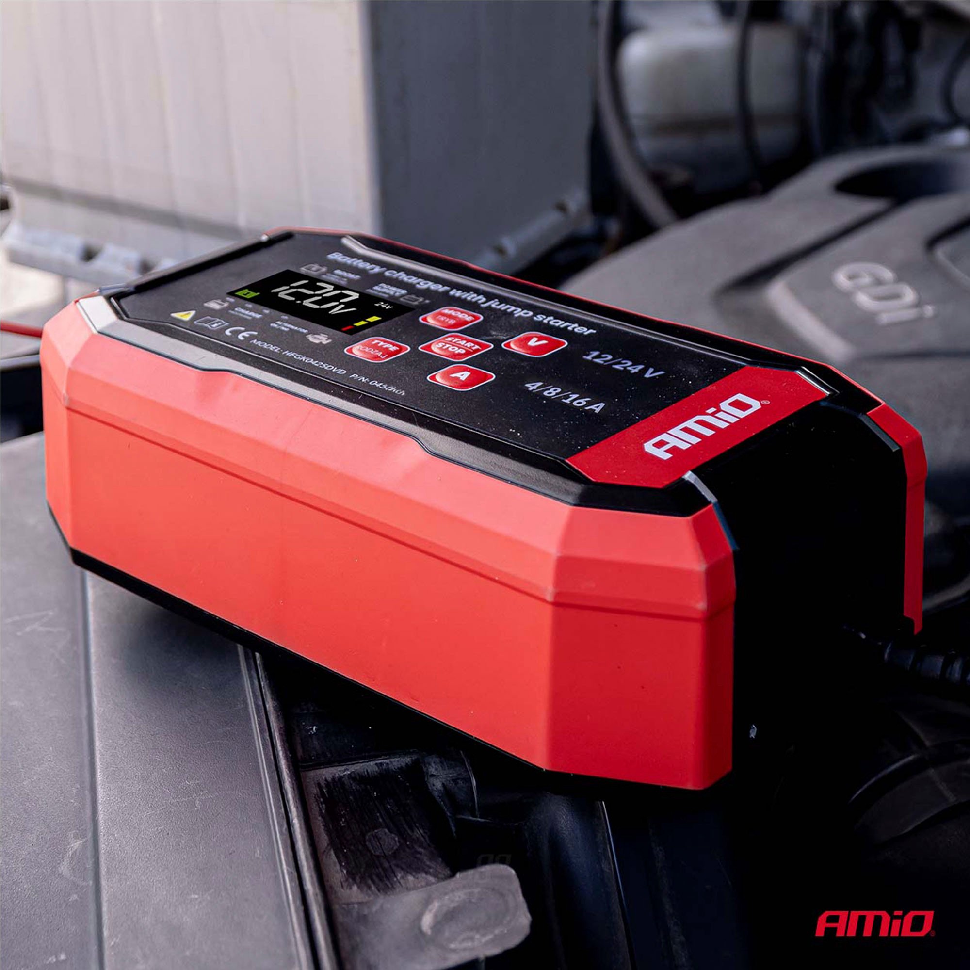 Akkulaturi 12/24V 16A, Amio - Image 4