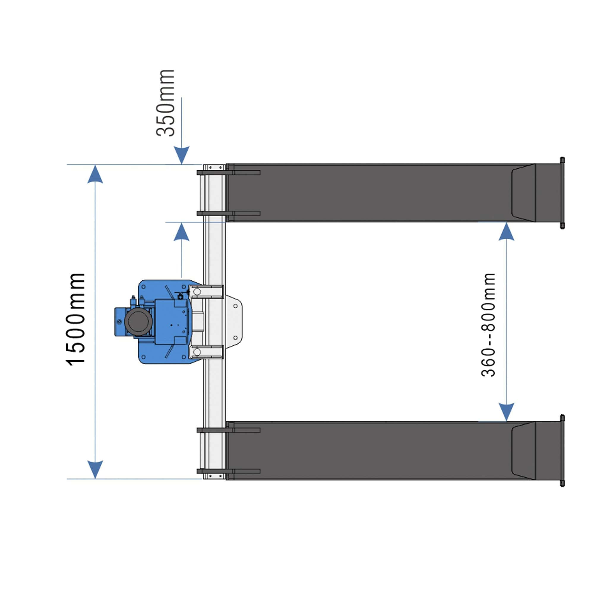 1-pilarinostin 1750 mm / 1000 kg, Hauvrex - Image 2