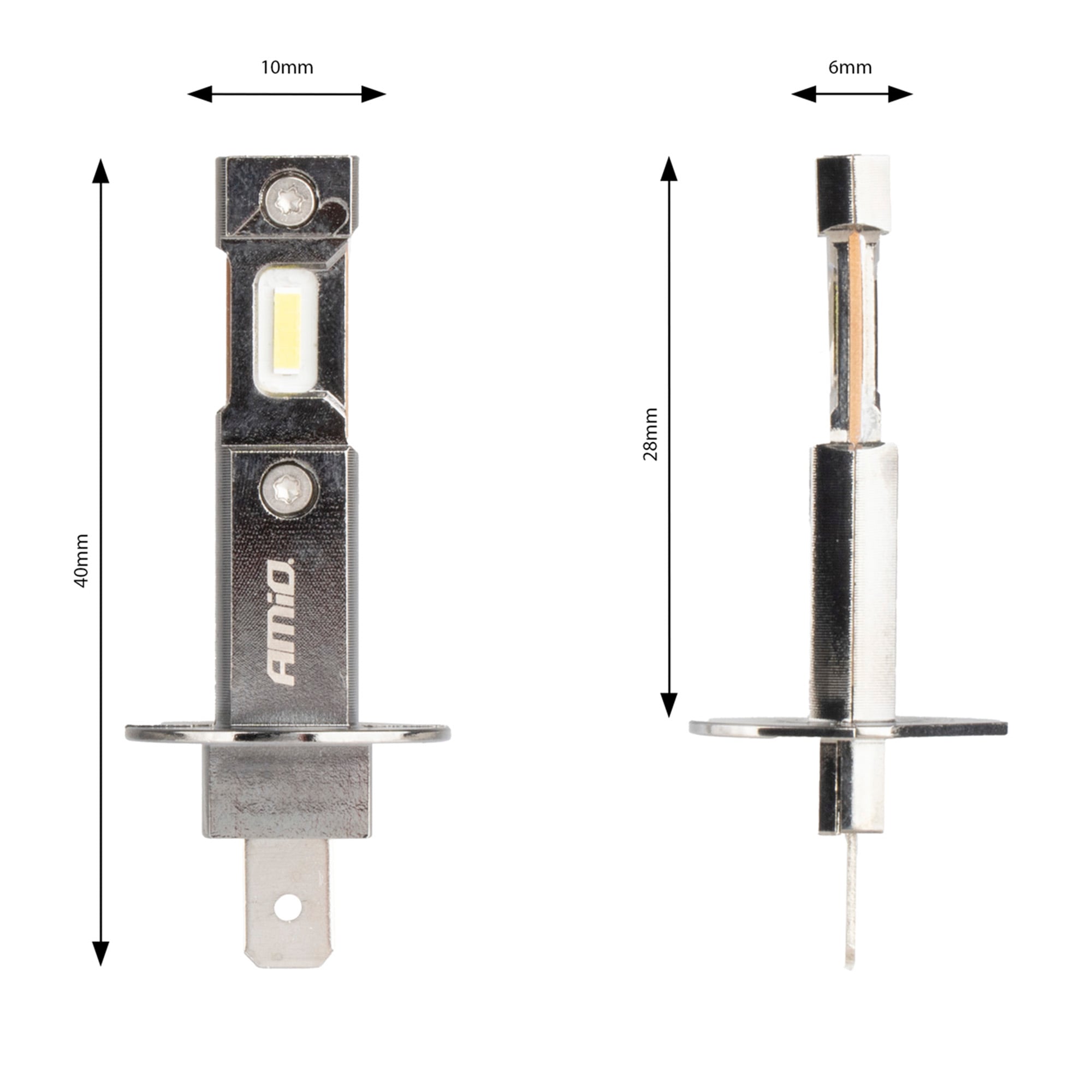 LED-ajovalopolttimot H1 60 W 5600 lm, Amio Hybrid - Image 4