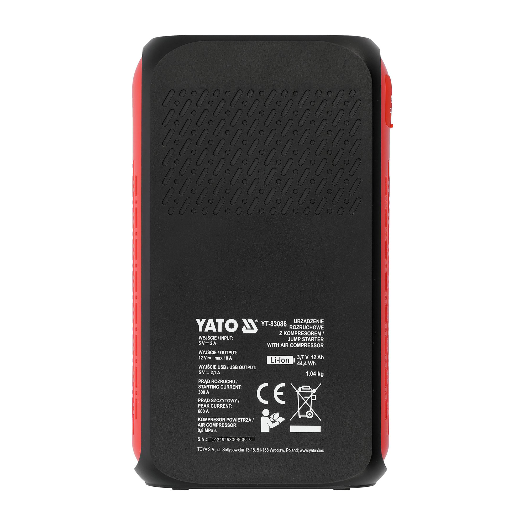 Apukäynnistin 12000 mAh kompressorilla, Yato - Image 4