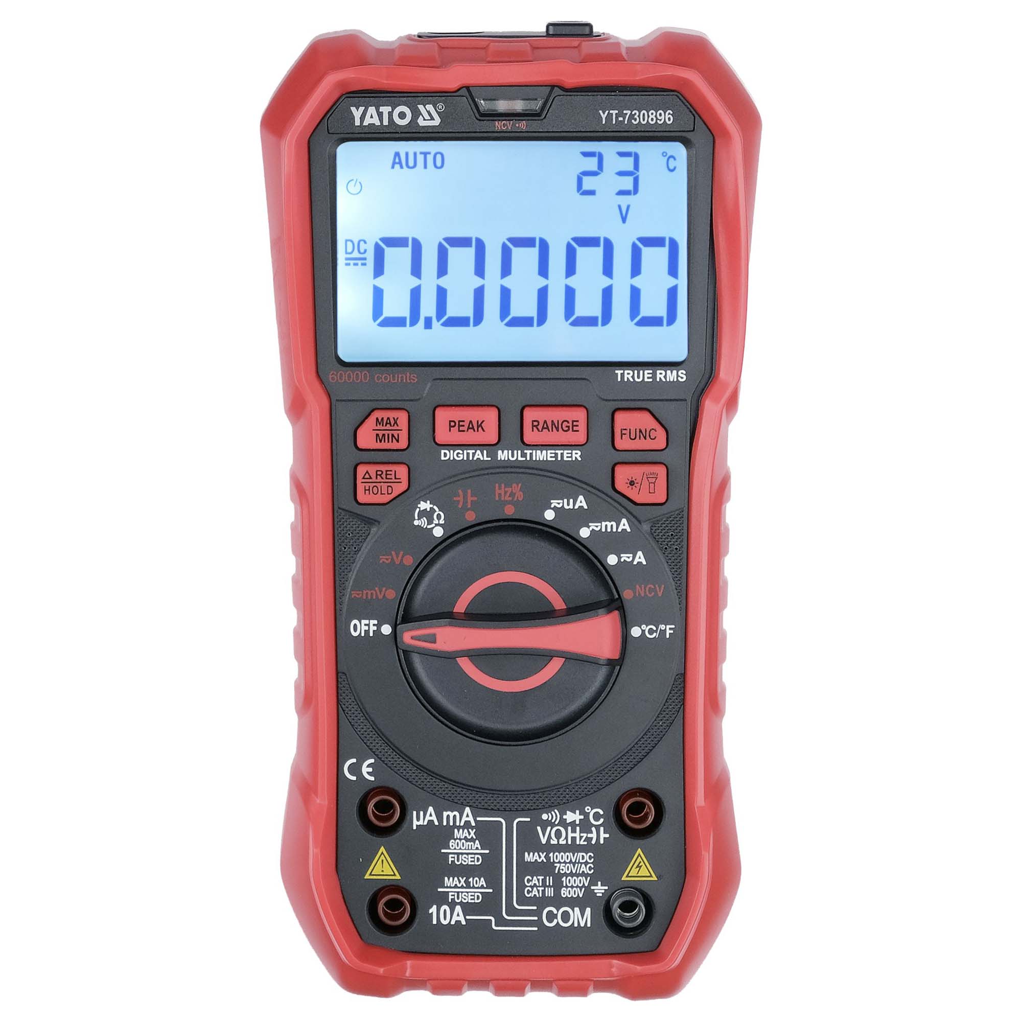 Digitaalinen yleismittari True RMS, 750 V AC / 1000 V DC, Yato YT-730896