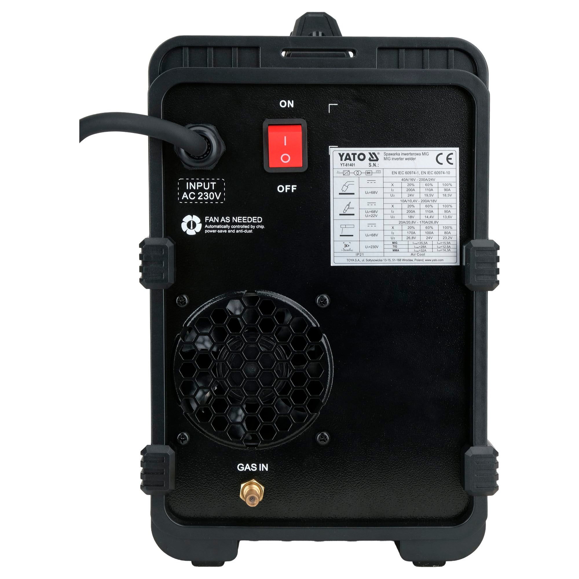 Hitsauskone MIG / MAG 30–200A, Yato - Image 6