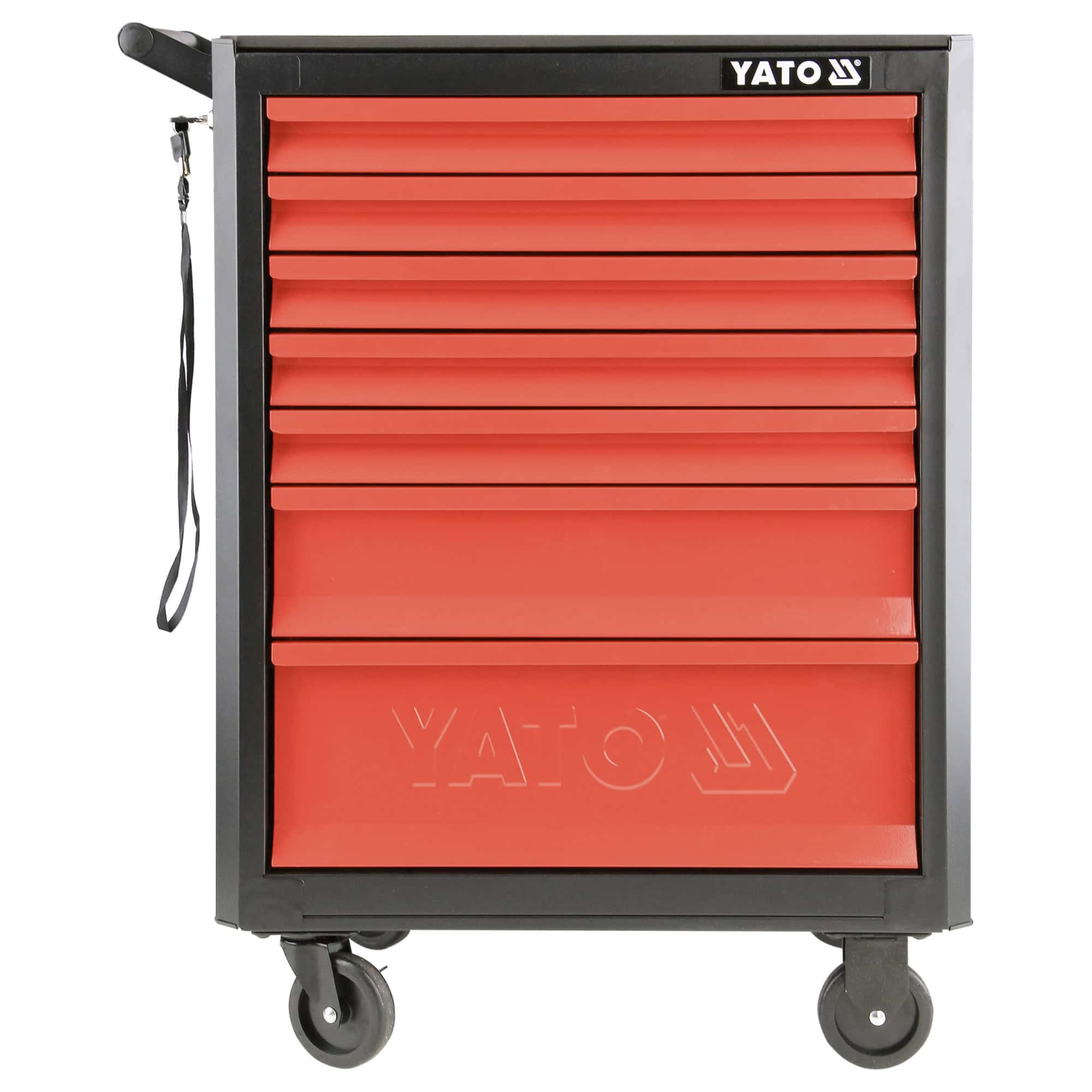 Yato YT-09000 seitsemän laatikon työkaluvaunu edestä