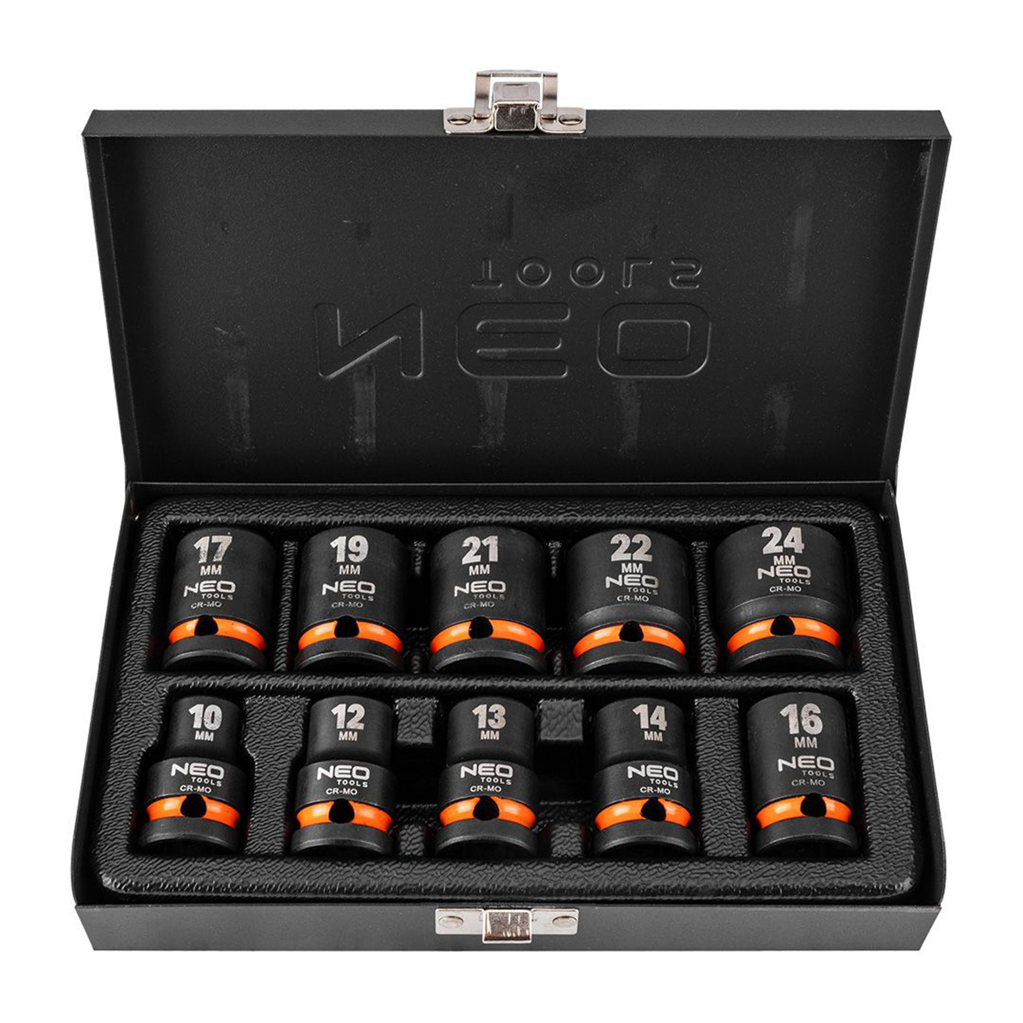 Voimahylsysarja 1/2" 10–24 mm, 10 osaa, NEO Tools 12-101 - Image 2